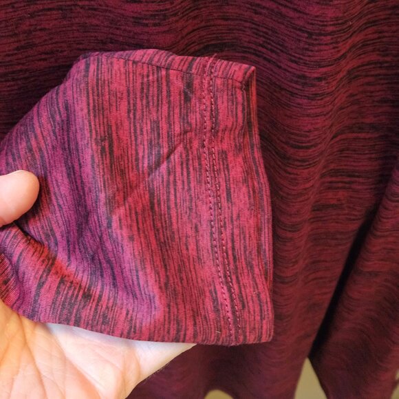 NWT RBX / Reebok Men's "Dri-Fit" Lightweight Hoodie, Wine/Black, Sz XL - Picture 4 of 13